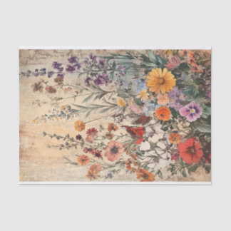 Seidenpapier Decoupage Herbst Wildblumen Var04 薄葉紙