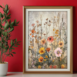 Seidenpapier Decoupage Herbst Wildblumen Var05 薄葉紙