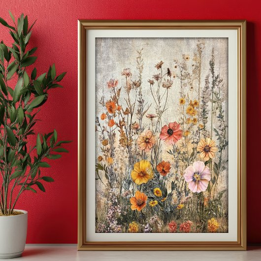 Seidenpapier Decoupage Herbst Wildblumen Var05 薄葉紙