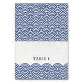 Seigaiha折り日本の畳み可能座席表設定 テーブルナンバー (正面)