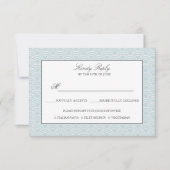 Seigaiha | ダスティーブルー 日本の波 メニューオプション 出欠カード (正面)