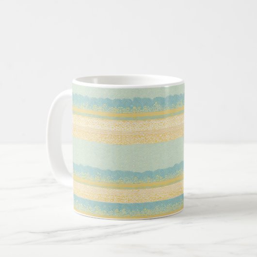 Seigaiha Wave Pattern Mug コーヒーマグカップ (正面左)