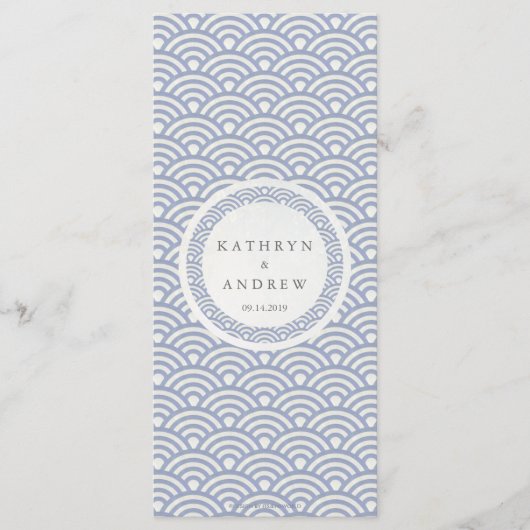 Seigaiha Waves日本ののビーチ結婚式メエレガントニュー メニュー (正面)