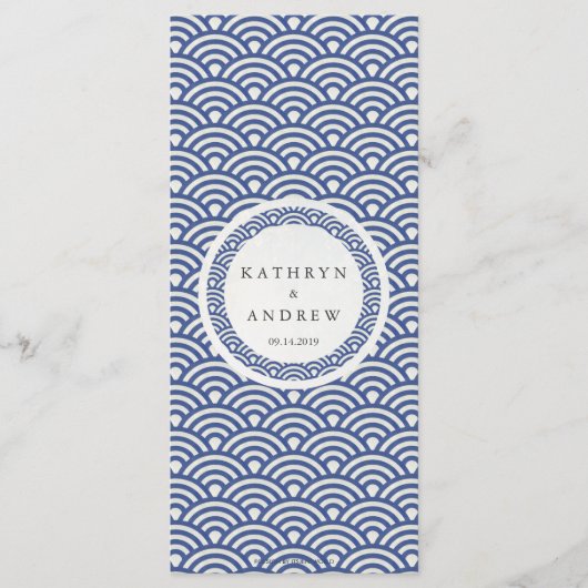 Seigaiha Waves日本ののビーチ結婚式メエレガントニュー メニュー (正面)