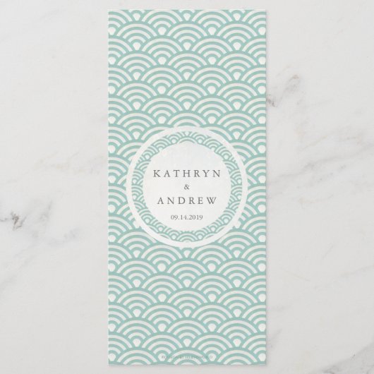 Seigaiha Waves日本ののビーチ結婚式メエレガントニュー メニュー (正面)