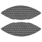 Seigaiha, Waves, Japanese, Black and White アメリカンフットボール (パネル)