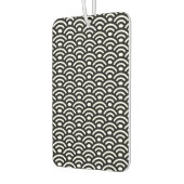 Seigaiha, Waves, Japanese, Black and White カーエアーフレッシュナー (左)