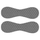 Seigaiha, Waves, Japanese, Black and White ソフトボール (パネル)