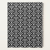 Seigaiha, Waves, Japanese, Black and White プランナー手帳 (裏面)