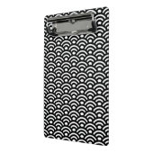 Seigaiha, Waves, Japanese, Black and White ミニクリップボード (アングル2)