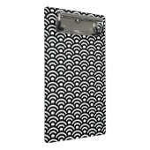 Seigaiha, Waves, Japanese, Black and White ミニクリップボード (アングル)