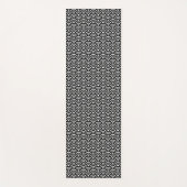 Seigaiha, Waves, Japanese, Black and White ヨガマット (正面)