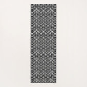 Seigaiha, Waves, Japanese, Black and White ヨガマット (裏面)