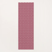 Seigaiha, Waves, Japanese, Burgundy and White ヨガマット (裏面)