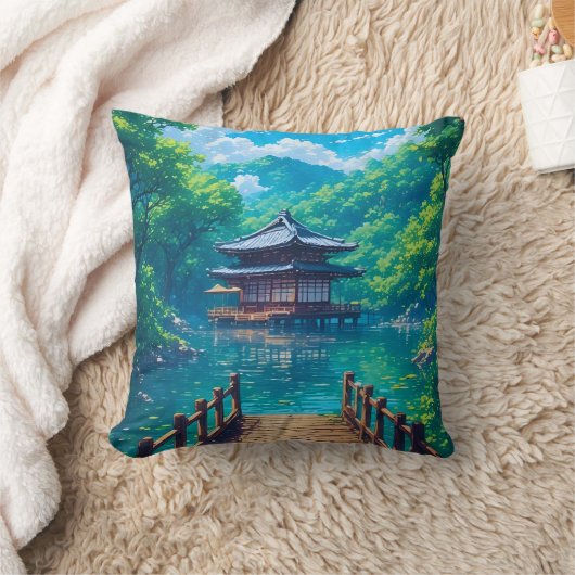 (Seijaku no Kohan) -  Lakeside Serenity クッション (ブランケット)