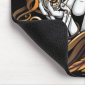 "Seika"のこはく色のバラのクリスタル・ボールの天使のマウスパッド マウスパッド (コーナー)