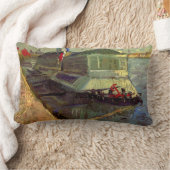 Seine Asniereの入浴フロートby Vincent van ゴッホ ランバークッション (ブランケット)