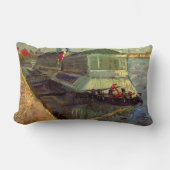 Seine Asniereの入浴フロートby Vincent van ゴッホ ランバークッション (正面)