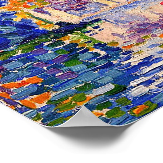 Seine by Paul Signac ポスター (角)