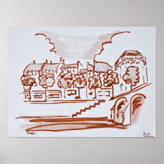 Seine to Samaritaine | Paris, France ポスター (正面)