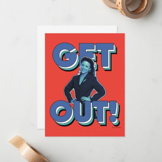 Seinfeld | Elaine - Get Out! ノートカード (正面/裏面インサイチュ)