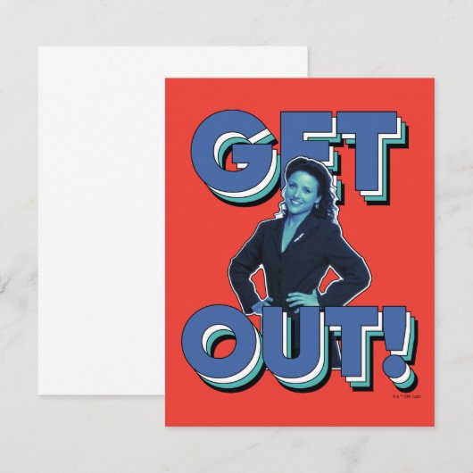 Seinfeld | Elaine - Get Out! ノートカード (正面/裏面)