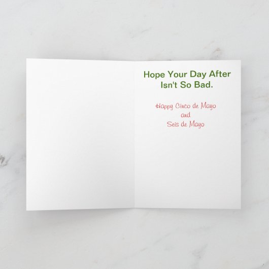 Seis deメーヨー日のAfer Cinco deメーヨーカード カード (内部)