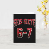 Seis Siete 67 Spanish Srts Jersey Funny Six Seven  カード (黄色い花)
