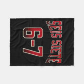 Seis Siete 67 Spanish Srts Jersey Funny Six Seven  フリースブランケット (正面(横))