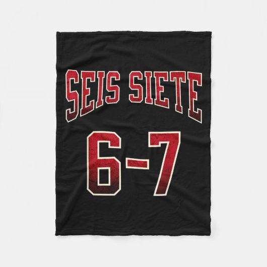 Seis Siete 67 Spanish Srts Jersey Funny Six Seven  フリースブランケット (正面)