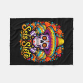 Seis Siete Spanish Humor Clroom Teaching Laugh Esp フリースブランケット (正面(横))