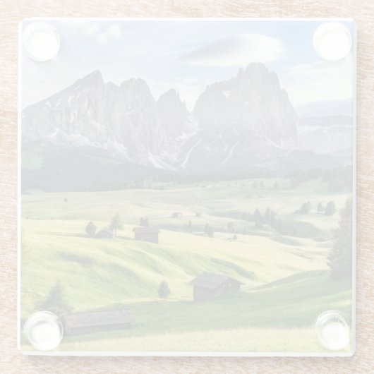 Seiser Alm |のドロマイトのアルプス、イタリア ガラスコースター (裏面)