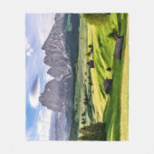 Seiser Alm |のドロマイトのアルプス、イタリア フリースブランケット (正面)