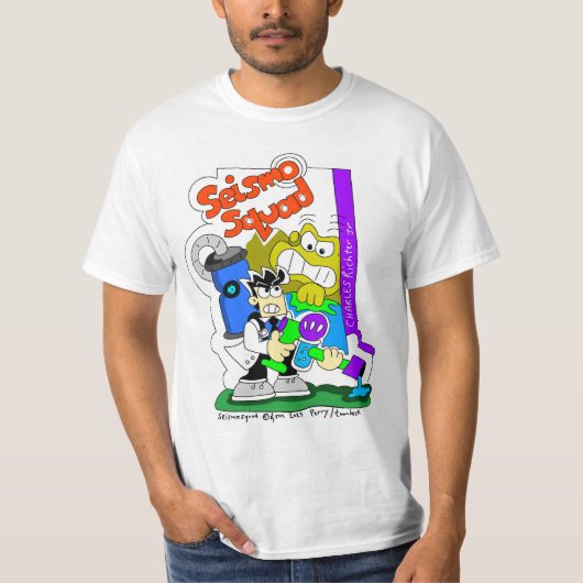 SeismoSquad (Charles Richter Jr.) Tシャツ (正面)
