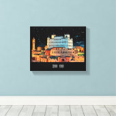 Seiyun City - Yemen キャンバスプリント (インサイチュ (ウッドフロア))