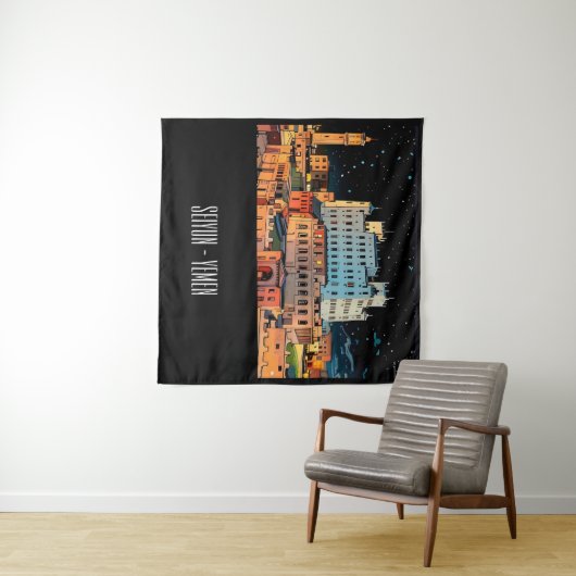 Seiyun City - Yemen タペストリー (インサイチュ(横))