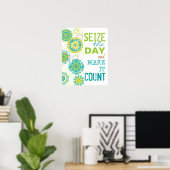 Seize the Day It Count Poster ポスター (ホームオフィス)