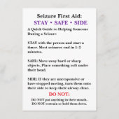 Seizure First Aid Card  カード (正面)
