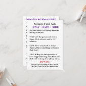 Seizure First Aid Card  カード (正面/裏面インサイチュ)