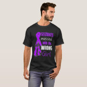 Seizures Messed With The Wrong Girl Epilepsy Aware Tシャツ (正面フル)
