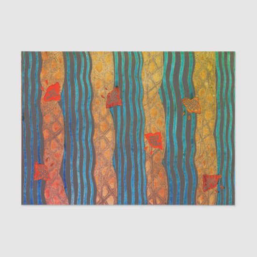 SEKAIの日本人WOODBLOCKのプリントのティッシュペーパー 薄葉紙 (正面)