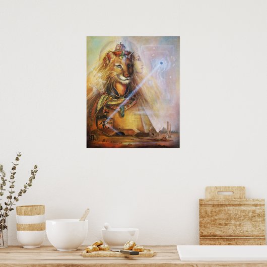 SEKHMET – エジプトのライオンの女神 ポスター (キッチン)