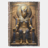 Sekhmet – Lion-Headed War Goddess スローブランケット (正面縦)