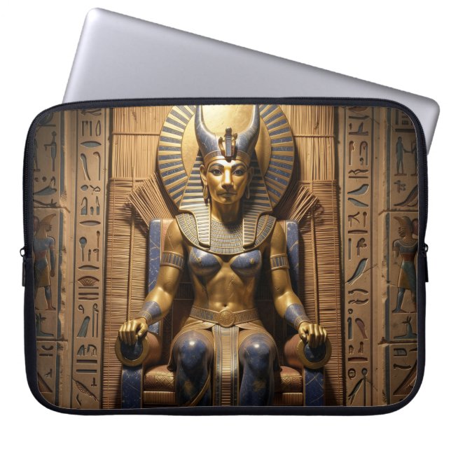 Sekhmet – Lion-Headed War Goddess ラップトップスリーブ (正面)