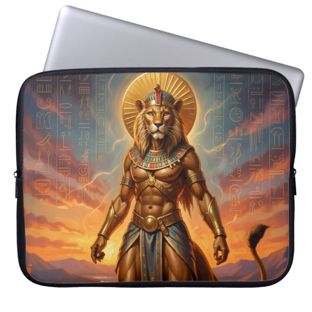 Sekhmet – Lion-Headed War Goddess´2 ラップトップスリーブ (正面)