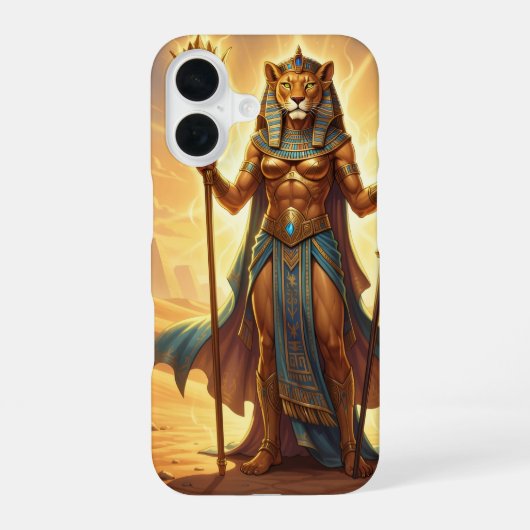 Sekhmet – Lion-Headed War Goddess´3 iPhone 16ケース (裏面)