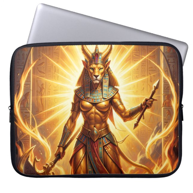 Sekhmet – Lion-Headed War Goddess´4 ラップトップスリーブ (正面)
