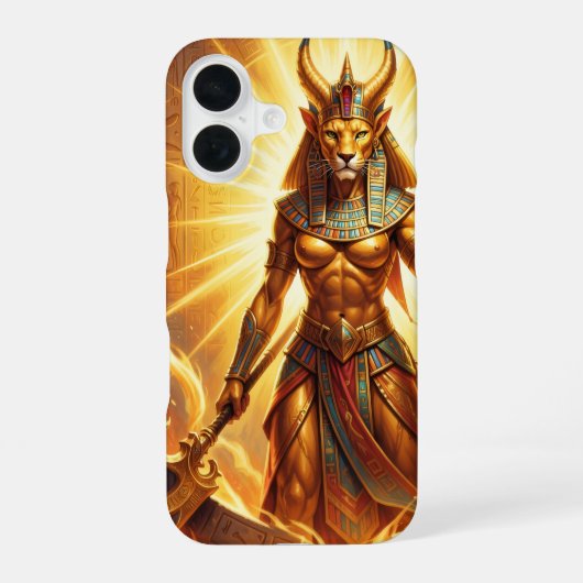Sekhmet – Lion-Headed War Goddess´4 iPhone 16ケース (裏面)