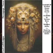 Sekhmet Lioness Goddess Portrait EW1 Decoupage 薄葉紙