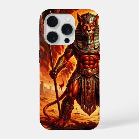 Sekhmet – Löwenköpfige Kriegsgöttin´1 iPhoneケース (裏面)